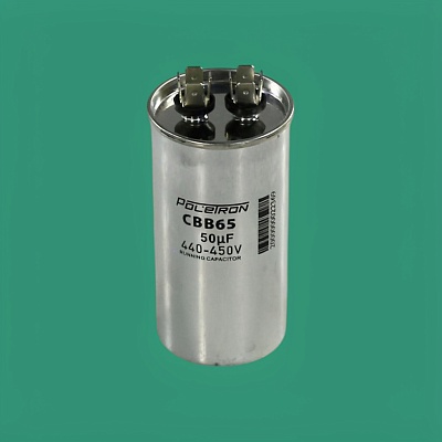 Конденсатор CBB65 50 мкф 440-450V металл Конденсатор CBB65 50 мкф 440-450V металл