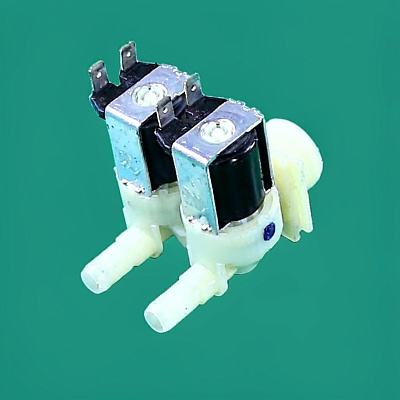 *Washing machine solenoid inlet valve 2 180° Ø12 mm terminals 220 V Bosch Siemens