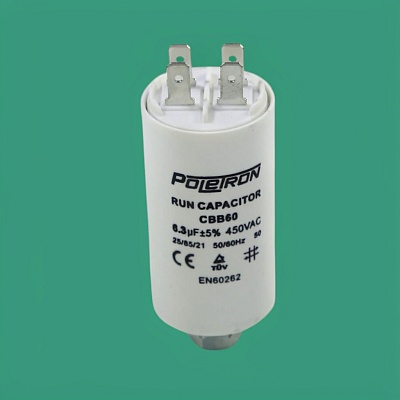 Конденсатор CBB60 6,3 мкф 450V пластик Конденсатор CBB60 6,3 мкф 450V пластик