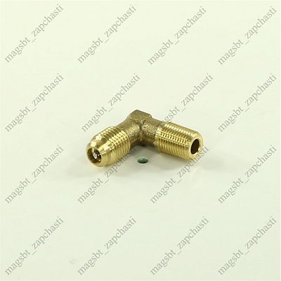 Переходник 1/4 SAE x 1/8 NPT (внеш-внеш) 90° с ниппелем "резьба" Переходник 1/4 SAE x 1/8 NPT (внеш-внеш) 90° с ниппелем "резьба"