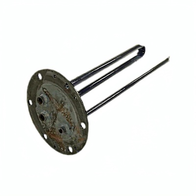 Flask-flange dry heating element water heater