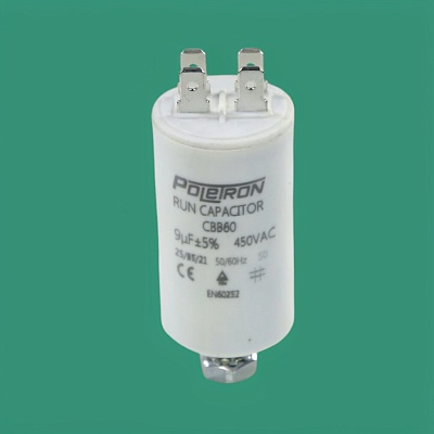Конденсатор CBB60 9 мкф 450V пластик Конденсатор CBB60 9 мкф 450V пластик