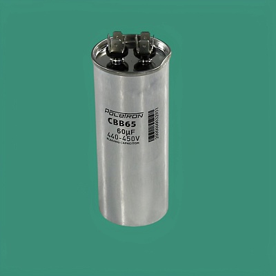 Конденсатор CBB65 60 мкф 440-450V металл Конденсатор CBB65 60 мкф 440-450V металл