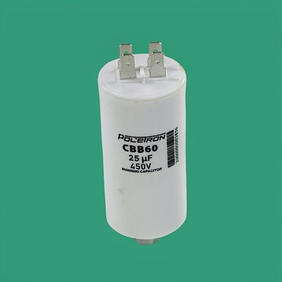 Capacitor CBB60 25 µF 450V plastic