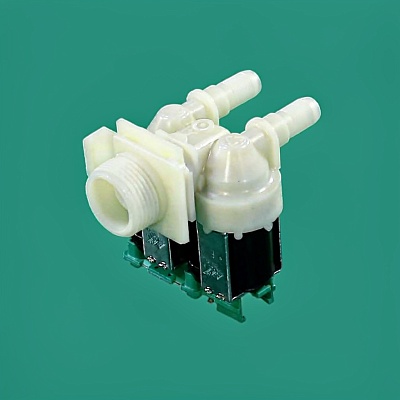 *Washing machine solenoid inlet valve 2 180° Ø10 mm chip plug right 220 V Bosch Siemens