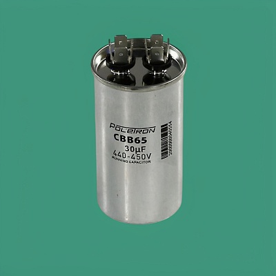Конденсатор CBB65 30 мкф 440-450V металл Конденсатор CBB65 30 мкф 440-450V металл