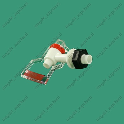 Cooler tap for hot water external thread with nut (red)