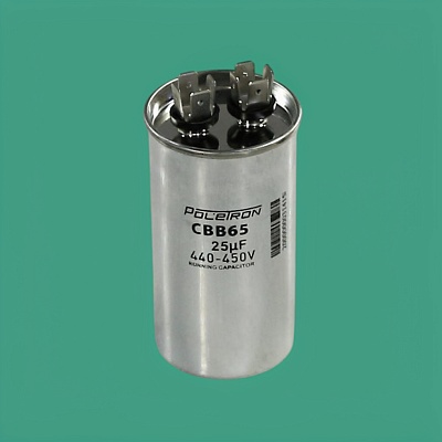 Конденсатор CBB65 25 мкф 440-450V металл Конденсатор CBB65 25 мкф 440-450V металл