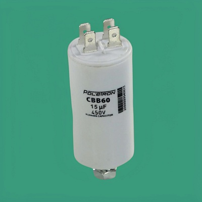 Конденсатор CBB60 15 мкф 450V пластик Конденсатор CBB60 15 мкф 450V пластик