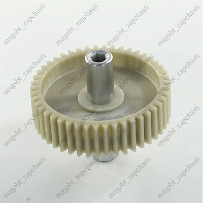 Meat grinder gear MOULINEX D82/8mm h72mm z46 straight metal shaft with internal hexagon 8mm Meat grinder gear MOULINEX D82/8mm h72mm z46 straight metal shaft with internal hexagon 8mm