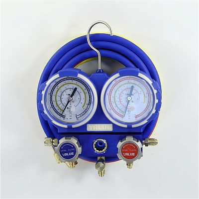 Коллектор 2 вент R22/R134a/R407C/R410A 3 шланга 150 см VALUE MG-2-R410A-03 F Коллектор 2 вент R22/R134a/R407C/R410A 3 шланга 150 см VALUE MG-2-R410A-03 F