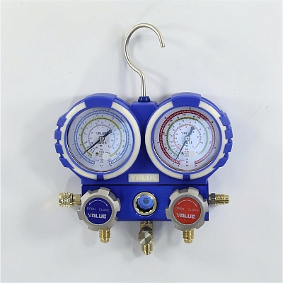 Manifold 2 valve R22/R134a/R404A/R407C VALUE VMG-2-R22-B-03 F