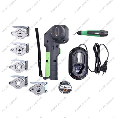 Вальцовка ST-E800A SUPER STAR 1/4"-3/4" аккумуляторная 5 головок, 11.1V, 2.2 Ah, пласт.кейс