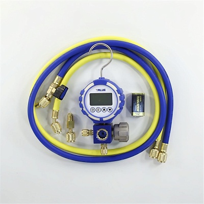 Manifold 1 valve R22/32/134/290/410/404/407/507/1234YF low, electronic, in a case VALUE Manifold 1 valve R22/32/134/290/410/404/407/507/1234YF low, electronic, in a case VALUE
