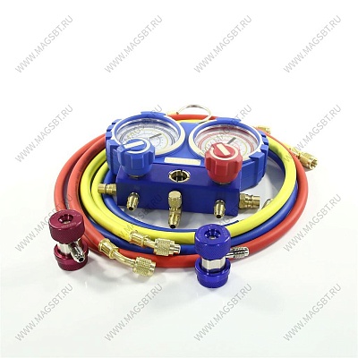 Manifold 2 vent R134 glass suitcase 120cm + vent HA/LA VALUE Manifold 2 vent R134 glass suitcase 120cm + vent HA/LA VALUE