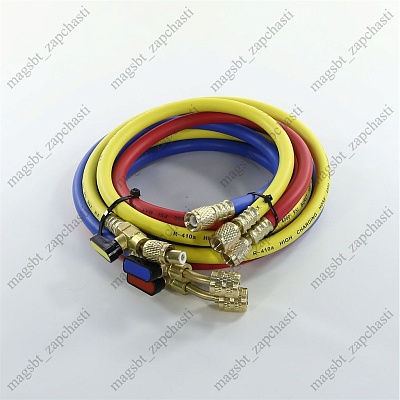 Filling hose 150 cm 5/16 800-4000 Psi 3pcs valve R410 FC Filling hose 150 cm 5/16 800-4000 Psi 3pcs valve R410 FC