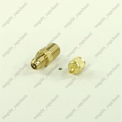 Штуцер 1/4 SAE X 1/4 NPT с резьбой под вентиль Штуцер 1/4 SAE X 1/4 NPT с резьбой под вентиль
