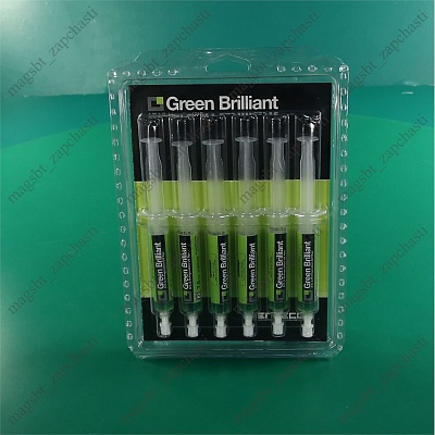 Жидкость определения утечек UV авто 7,5мл GREEN BRILLIANT к-кт 6 шт адаптер QC R134a