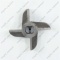 21199_2 Meat grinder knife MIM-300 D75mm 16mm oval hole 2-sided photo 3 -