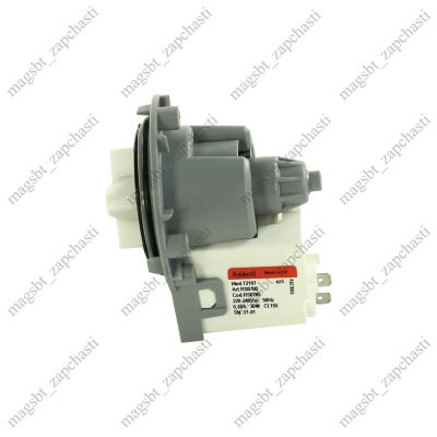 Washing machine pump 3 pins 30W clamps back aluminum with thermal protection photo 2206260