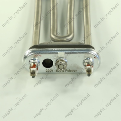 ТЭН стиральной машины 1800W прямой без отверст ДРТ L185мм POLETRON photo 2435791