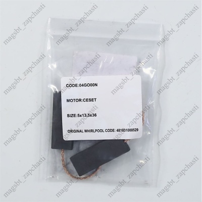 *Washing machine carbon brushes 5.0x13.5x36 mm kit monomat K2-1 WHIRLPOOL 481931088529 STANDART photo 2463484 *Washing machine carbon brushes 5.0x13.5x36 mm kit monomat K2-1 WHIRLPOOL 481931088529 STANDART photo 2463484