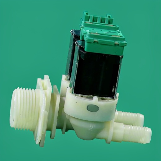 *Washing machine solenoid inlet valve 2 180° Ø10 mm chip plug right 220 V Bosch Siemens photo 5 - 