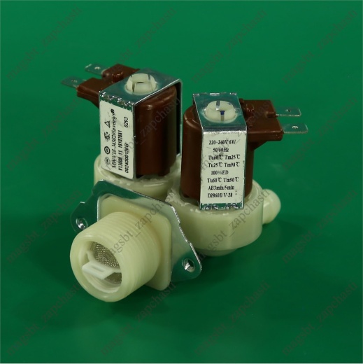 *Washing machine solenoid inlet valve 2 180° Ø12 mm terminals 220 V Haier in bok photo 5 - 