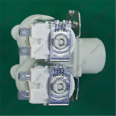 *Washing machine solenoid inlet valve 2 90° Ø12 mm terminals 220 V T&P photo 2496224 *Washing machine solenoid inlet valve 2 90° Ø12 mm terminals 220 V T&P photo 2496224