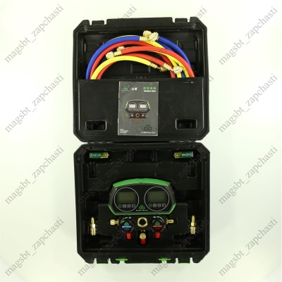 *Manifold electronic 2 valve R22/134/407/410/404/507/32/290/1234YF in case SS photo 2493964 *Manifold electronic 2 valve R22/134/407/410/404/507/32/290/1234YF in case SS photo 2493964
