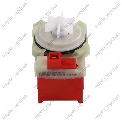 Washing Machine pump Bosch Copreci 4 clips 30W chip forward copper photo 2206322