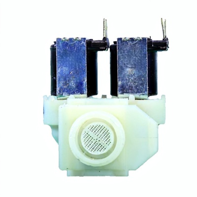 *Washing machine solenoid inlet valve 2 180° Ø12 mm terminals 220 V Bosch Siemens photo 2423436