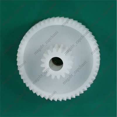 Meat grinder gear Ø47/18mm h35mm z54/16 braid/straight metal sleeve photo 2284488