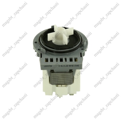 Washing machine pump 3 pins 30W clamps back aluminum with thermal protection photo 2206261