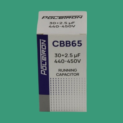 Конденсатор CBB65 30+2,5 мкф 450V совмещенный, металл photo 2394483 Конденсатор CBB65 30+2,5 мкф 450V совмещенный, металл photo 2394483