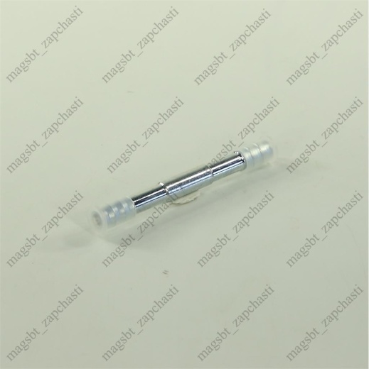 Mortise splice fitting, crimp, steel, 3/8, G6, No.6, #6 (8mm), 180° without cups. 