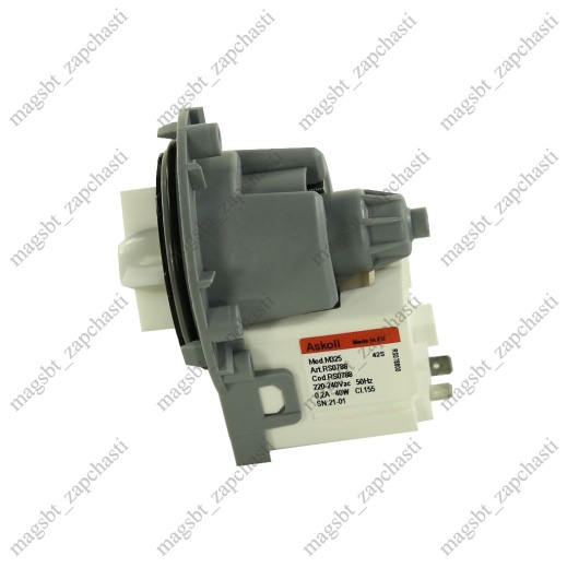 Washing Machine pump Askoll 3 pins 40W clamps back copper with thermal protection M325 without package photo 2 - Washing Machine pump Askoll 3 pins 40W clamps back copper with thermal protection M325 without package photo 2 -