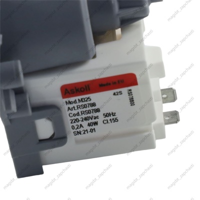 Насос стиральной машины Askoll 3 винт 40W клеммы назад с т/пред M325 в упак ОРИГИНАЛ photo 2398118 Насос стиральной машины Askoll 3 винт 40W клеммы назад с т/пред M325 в упак ОРИГИНАЛ photo 2398118