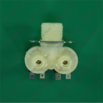 Electromagnetic filling valve of washing machine 2 90˚ Ø12 mm terminals 220V Robertshaw photo 2264805
