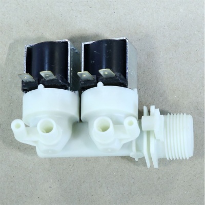 *Washing machine solenoid inlet valve 2 180° Ø12 mm terminals 220 V MERLONI photo 2496289 *Washing machine solenoid inlet valve 2 180° Ø12 mm terminals 220 V MERLONI photo 2496289