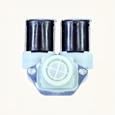*Washing machine solenoid inlet valve 2 180° Ø12 mm terminals 220 V VS1007 photo 2447658