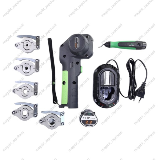 Вальцовка ST-E800A SUPER STAR 1/4"-3/4" аккумуляторная 5 головок, 11.1V, 2.2 Ah, пласт.кейс photo 1 - 
