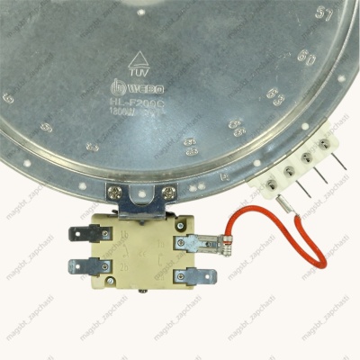 Конфорка стеклокерамической поверхности 1800W Ø200мм 4 конт photo 2394709 Конфорка стеклокерамической поверхности 1800W Ø200мм 4 конт photo 2394709