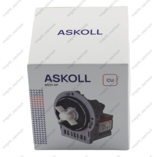 Washing Machine pump Askoll 3 pins 40W clamps back copper with thermal protection M325 in the package photo 4 - 