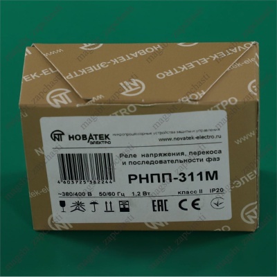 Реле напряжения 5А 380V 3 фазы 2,5 кВт PHПП-311M photo 2401156