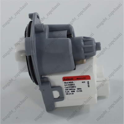 Washing Machine pump Askoll 3 clips 40W chip back copper with thermal protection RS0812 M325 photo 2265849