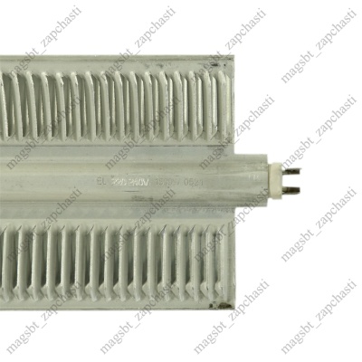 Convector heating element 1500W(750+750) L480/453mm X-shaped 110x38mm terminals connector 2 modes aluminum photo 2435229