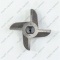 21199_2 Meat grinder knife MIM-300 D75mm 16mm oval hole 2-sided photo 3 -