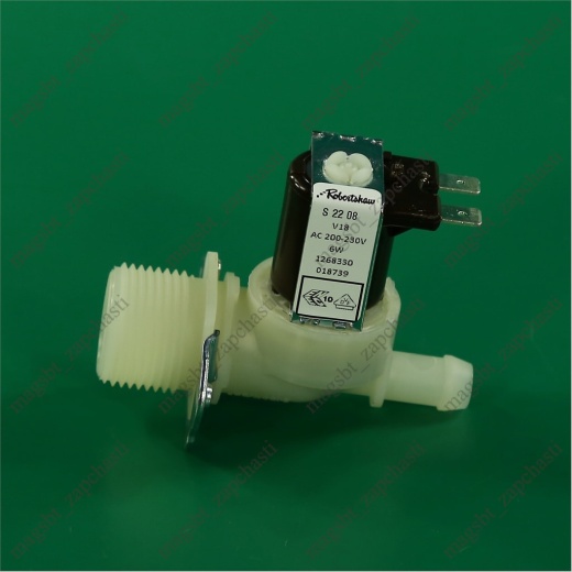 *Washing machine solenoid inlet valve 1 180° Ø12 mm terminals 220 V Robertshaw photo 4 - 