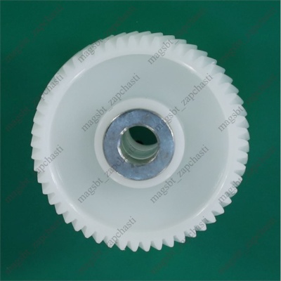 Meat grinder gear Ø46/17mm z54/16 braid/straight metal bushing photo 2284485